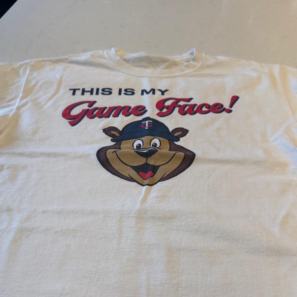 White 'This Is My Game Face' Graphic Short Sleeve Tee see measurements